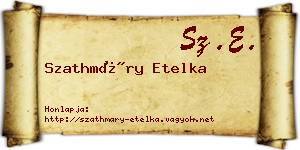 Szathmáry Etelka névjegykártya