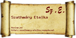 Szathmáry Etelka névjegykártya