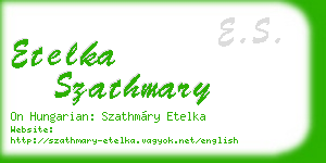 etelka szathmary business card